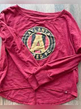 Fanatics Women's Maroon ATL United Crewneck Tee with White Logo